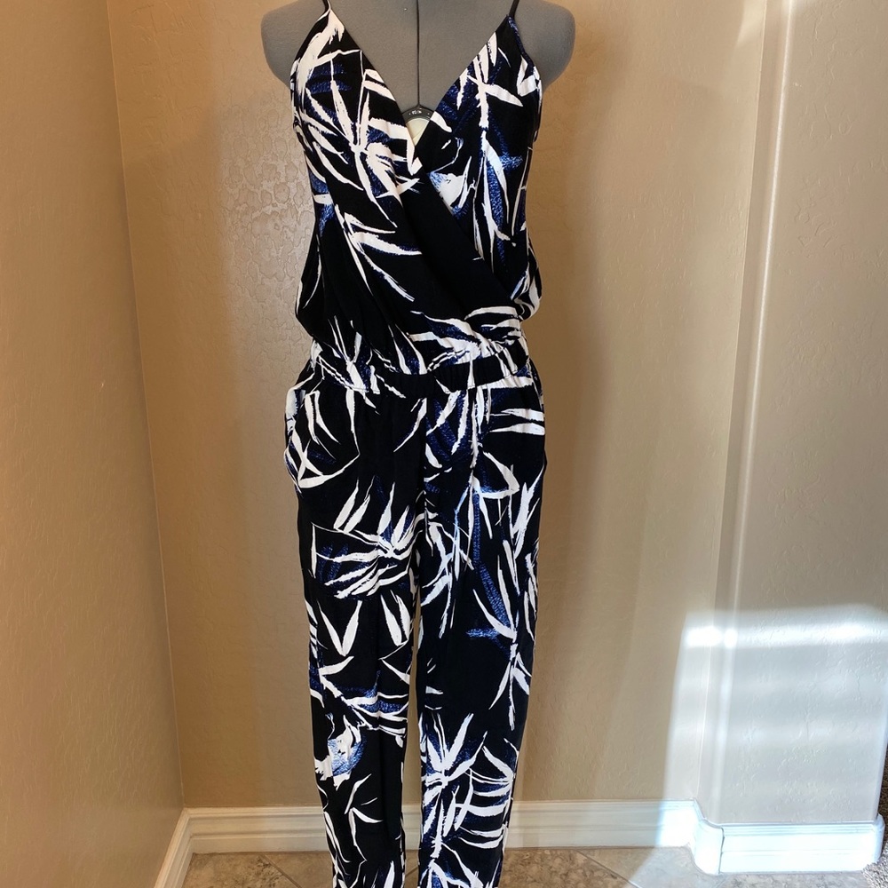 Fabletics Elaine Jumpsuit Floral Surplice Wrap